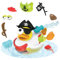 Yookidoo Jet Duck Pirate Bath Toy with Powered Water Shooter - Sensory Development & Bath Time Fun for Kids - Battery Operated Bath Toy with 15 Pieces - Ages 2+