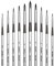 Nicpro 10 PCS Watercolour Paint Brushes, Round Tip Artist Painting Brush Set for Water Color, Acrylic Oil, Gouache, Ink, Detail, Rock, by Number Model Art Paintbrush