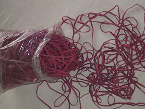 Heckmann Gummiband, Beutel, Naturkautschuk, Schnittbreite: 4 mm, Flachmaß: 150 mm, rot (100 g)