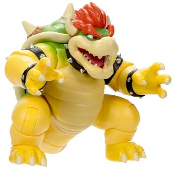 THE SUPER MARIO BROS. MOVIE 18 cm große Bowser-Actionfigur mit 15 Gelenkpunkten, an denen Wasser für Feuerspucker-Effekte hinzugefügt Werden kann! Für Kinder und Sammler