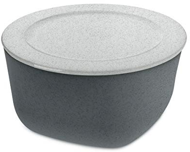 Koziol Aufbewahrung, Frischhaltedeckel, Storgae, Lunchbox, Meal Prep Container, stapelbar, Organic Deep Grey, 4 Liter