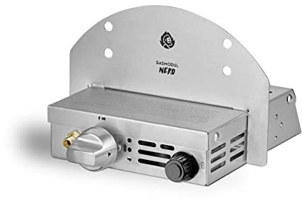 BURNHARD Module de gaz pour Four à Pizza extérieur Nero, unité de brûleur à gaz Compatible avec Une Bouteille de gaz de 5 kg, 8 kg et 11 kg