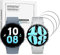 NEWZEROL 4 Pezzi Vetro Temperato Compatibile per Samsung Galaxy Watch 7/6/5/4 44mm(Diametro 41mm) Pellicola, Pellicola AntiGraffio Alta Risoluzione Senza Bolle Pellicola Protettiva