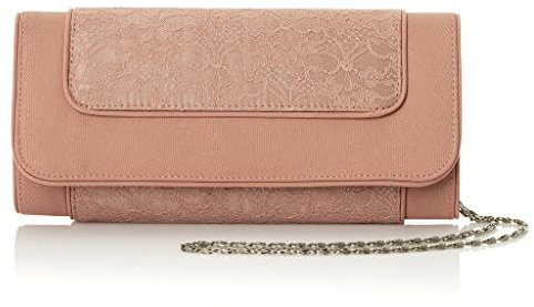 Ruby Shoo Tirana Dusty Pink Lace Clutch Bag (Matches Lynn Mid Heels)