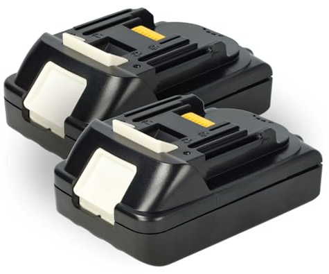 EXTENSILO 2x Battery compatible with Makita DHP482, DHP482RFX1, DHP483RTJ, DHP483, DHP483RFJ, DHP482ZJ Power Tools (2500 mAh, Li-Ion, 18 V)