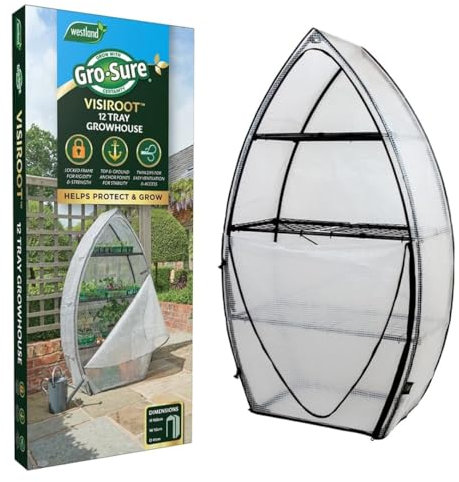 Gro-Sure Visiroot 12 Tray 4 Tier Grow House/Cold Frame - White