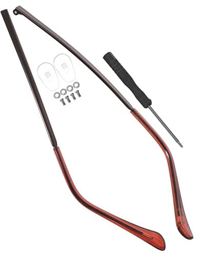 STOBOK 1 Pair Glasses Arm Replacement Metal Eyeglasses Temple Sunglasses Arm Universal Glasses Retainers Eyewear Frame Legs Eyeglasses Accessories Coffee