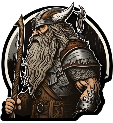 Samunshi Viking Jarl Aufkleber Autoaufkleber für Motorrad Fahrrad Roller oder Auto Sticker Fahrrad MTB Mountainbike Rennrad Viking (9x10cm Viking Jarl)