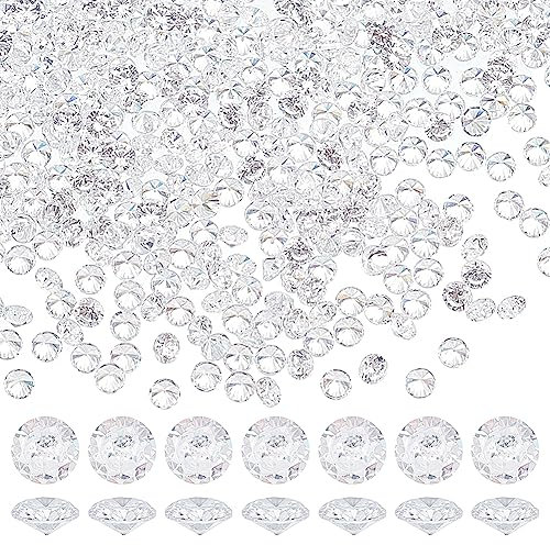PH PandaHall 2000 Stück Klarer Zirkonia Stein 1.5mm Facettierte CZ Diamant Strasssteine Der Güteklasse A Kleine Zirkonia Cabochons Mit Spitzer Rückseite Für Die Herstellung von Ring Ohrring Armband