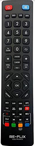 Re-Flix Télécommande universelle UCT-053 pour Blaupunkt BLA-40/233I-GB-5B2-FHBKU