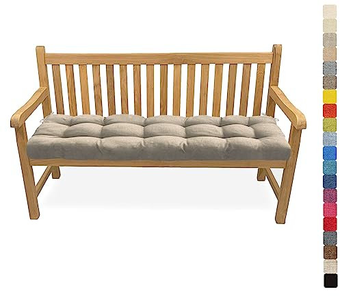 Lsjoaw Bankauflage Bankkissen 115X50X6CM Sitzauflage Sitzkissen Bank Bankpolster Sitzpolster Auflage für Gartenbank Sitzbank & Hollywoodschauke Outdoor/Indoor,Color#5 Kamel
