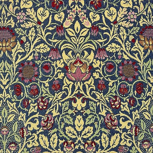 Tissu tapisserie William Morris - Violet et Columbine - Tissu d'ameublement floral