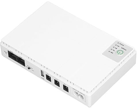 1036P 36W 10400mAh Unterbrechungsfreie Stromversorgung für DC 5V 9V 12V, Mini-USV-Batterie-Backup für Haus-Router-Monitor Im Notfall, Handy-DC-Mini-USV-Router mit Großer