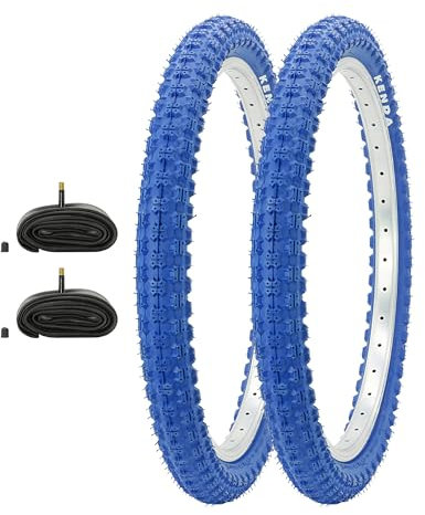 P4B | 2X 20 Zoll BMX Reifen mit AV Schläuchen | 55/58-406 Reifengröße | 20 x 2.25 Zoll | In Blau