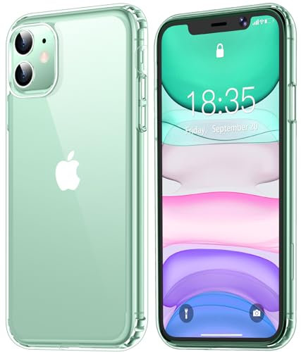 NEWTRENDS Designed for iPhone 11 Case, [NOT Yellowing] Soft TPU Hard PC Cover, Flexible Bumper Slim Crystal Clear Phone Case for iPhone 11 6.1 (Clear)