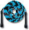 Elevate Beaded Jump Rope - Professional Jump Rope with an adjustable length up to max. 3 mt, thickness 3mm poly cord/8mm including perlen, weight 0.1 kg. (Schwarz/Blau)