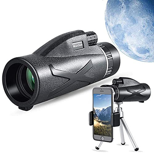 Aktualisiertes Monokular-Teleskop – 80 x 200 h Power HD-Monokular mit Smartphone-Halterung und Stativ, wasserdichtes Monokular mit für Vogelbeobachtung, Camping, Wandern