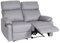 Mendler 2er Kinosessel HWC-L93, Relaxsessel Fernsehsessel Sofa, Armlehne Liegefunktion Nosagfederung Stoff/Textil - hellgrau