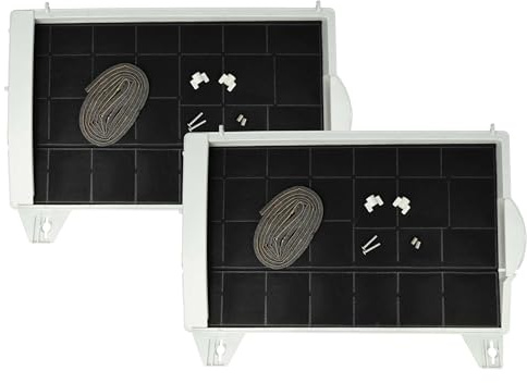vhbw 2x Aktivkohlefilter kompatibel mit Constructa CD11350/01 | CD10360/01, CD11350, CD10320, CD10350 Dunstabzugshaube - 45 x 32 x 4 cm