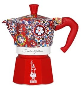 Cafeti re italiana Bialetti Moka Express 0005327 3 tazas D y G Rojo
