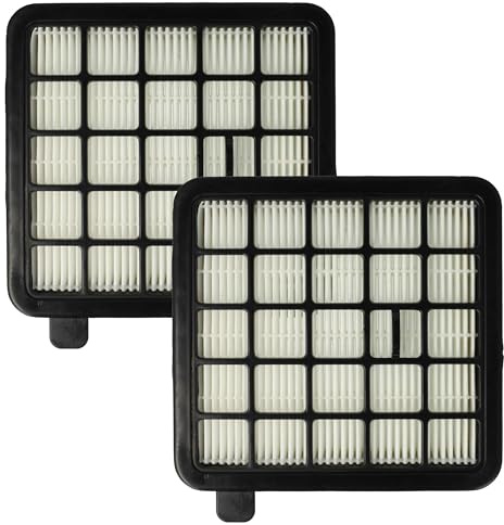 vhbw 2x Staubsaugerfilter kompatibel mit Beko VCO 42701 AB | BKS 5440 A, VCO42701AB, VCO 42702 AD, VCO 42701 AR Staubsauger - HEPA-Filter Schwarz Weiß