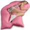 Traumreiter Seitenschläferkissen Jumbo XXL mit Bezug Baumwolle Pink I Extra hohes und langes orthopädisches Komfortkissen, Schwangerschaftskissen zum Schlafen Stillkissen Kissen, Body Pillow