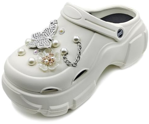 Solaud Women's Platform Clogs High Platform Clog Classic Comfortable Slip On Slide Garden Outdoor Beach Clogs Shoes