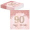 TOPWAYS 90 Geburtstagsdeko Servietten 60 Stück, Roségold Papier Party Servietten Tischdeko für 90. Geburtstag Mädchen Frau Frauen Party Happy Birthday Servietten Decorations (90)