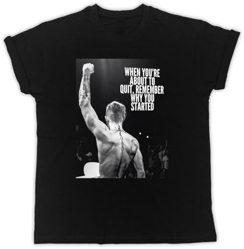 Conor McGregor Quotes IDEAL Gift Birthday Present Gift Mens Black T Shirt Black M