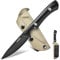 Omesio Kleines Jagdmesser Dc53 Stahl, Messer feststehende Klinge 7,3 cm 42a konform, Outdoor Messer Survival mit G10 Griff, inkl. Kydex Scheide und Geschenkbox Geeignet für Camping und Wandern
