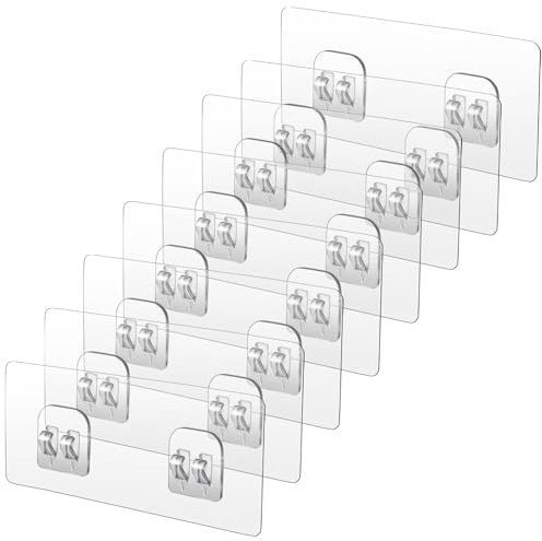 WLLHYF Confezione da 8 ganci adesivi di ricambio resistenti adesivi per doccia, ganci da parete, impermeabili, per bagno, mensola doccia, cestino, portasapone, ganci per appendere senza fori, 553367_3