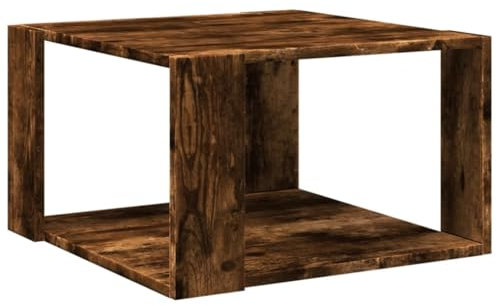 vidaXL Couchtisch, Beistelltisch mit Stauraum, Kaffeetisch Sofatisch für Wohnzimmer, Teetisch Tisch Wohnzimmertisch, Räuchereiche Holzwerkstoff
