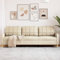Willood 3-Sitzer-Sofa Couch für Wohnzimmer, Polstersofa mit Metallgestell, Loungesofa Zweisitzer Wohnzimmersofa Wohnzimmermöbel Creme 210 cm Stoff