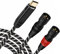NCGGY USB C auf Dual XLR Mikrofonkabel Typ C Stecker auf XLR Stecker Stereo Verstärker Kabel Audio Stecker Kabel Kompatibel mit PC Telefon Tablet Power Amplifier Audio Kabel – 2.5M