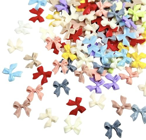 300 Pieces Of Bow Nail Art Accessories, 3D Butterfly Nail Art Accessories, Mini Streamer Bows, Nail Art Decorations, Diy Nail Art Accessories (Random Colors)