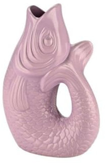 Giftcompany - Vase, Karaffe - Monsieur Carafon - Fisch - Steingut - Farbe: Lavender - (BxTxH): 21 x 12 x 31 cm - Größe: L