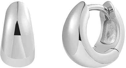 XENOX® Dome Mini Creolen - Damen Ohrringe aus hochwertigem 925/- Sterlingsilber | XS10370