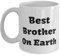HSIRYAOHD La mejor taza de regalo para hermano, mejor hermano en la tierra, taza de hermano de 11 onzas de hermano, taza para hermano mayor, ideas de regalo para hermano, mejores regalos para hermano,