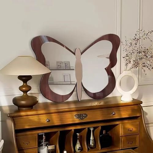 Miroir De Peinture Décorative Du Salon, Peinture De Miroir De Papillon, Ornements D'armoire Télévisée, Miroir Cosmétique De L'armoire À Chambre, Commode Ornements Peintures De Maquillage Miroir