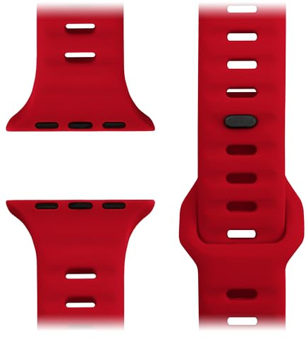 NALIA Motion Silikon Armband für Apple Watch 38/40/41/42mm, Karminrot | 38mm/40/41/42 Serie 10