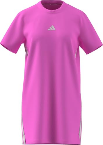 adidas Women's Essentials 3-Stripes Tee Dress, st Tropic Bloom/White, XL