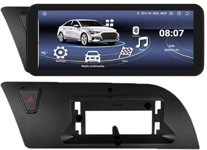 HURUMA Android 15 Stereo Multime Radio 2 Din 10.25 Zoll Touch Display Für Audi A4 A5 B8 2009-2016 Mit Carplay Android Auto GPS Navigation Bluetooth Lenkradsteuerung AHD Rückfahrkamera(Y100 2+32G)