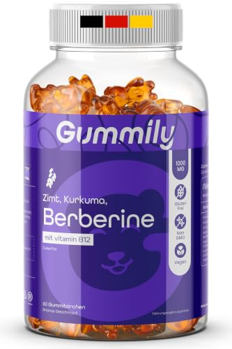 Berberin Gummibärchen (5:1) 3000 mg - Gummily® | Hochdosiert mit Kurkuma & Ceylon Zimt - Zuckerfrei & Vegan