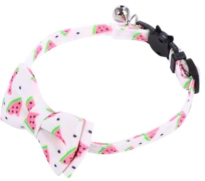 Katzenhalsband mit Glöckchen Verstellbar, Weich, Rosa für Katzen