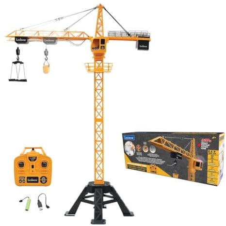 Lexibook, Crosslander RC-Kran, RCP35LXB | 1,28 m Turm, Hebt bis zu 500 g, Sound- und Lichteffekte