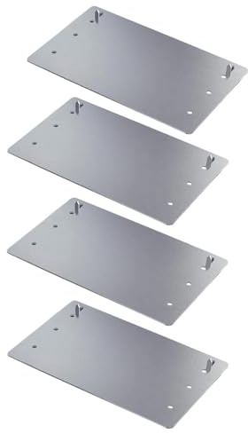 Nagelschutzbleche 4 Stück 12,7x20,3 cm selbstnagelnder Stahl | Holzständer-Schutzschild für Zentralstaubsaugerleitungen Rohre Kellerinstallationen und Kabelschutz im