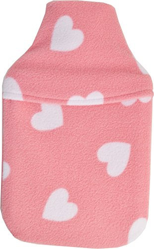 Vagabond Bags 2 Litre Pink Heart Hot Water Bottle and Cover