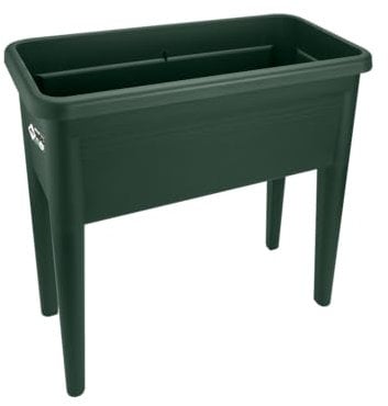 elho Green Basics Grow Table Xxl 75 - Planter for Outdoor & Grow your Own - Ø 75.5 x H 65.1 cm - Green/Leaf Green