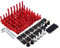 Fast Pro Bausatz Befestigungselemente, Rot, 6061-T6 Aluminium, Schraubenmontage, M6, M5, Mehrere Kopfstile, Rot anodisiert, 6 Millimeter, Automotive Repairs, Motorsport, 32 Stück