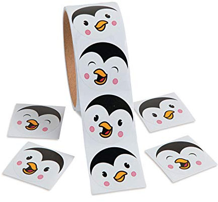 Lustige Pinguin Gesichter Aufkleber Sticker 100 Stück Mitgebsel Weihnachten mit Palandi® Sticker